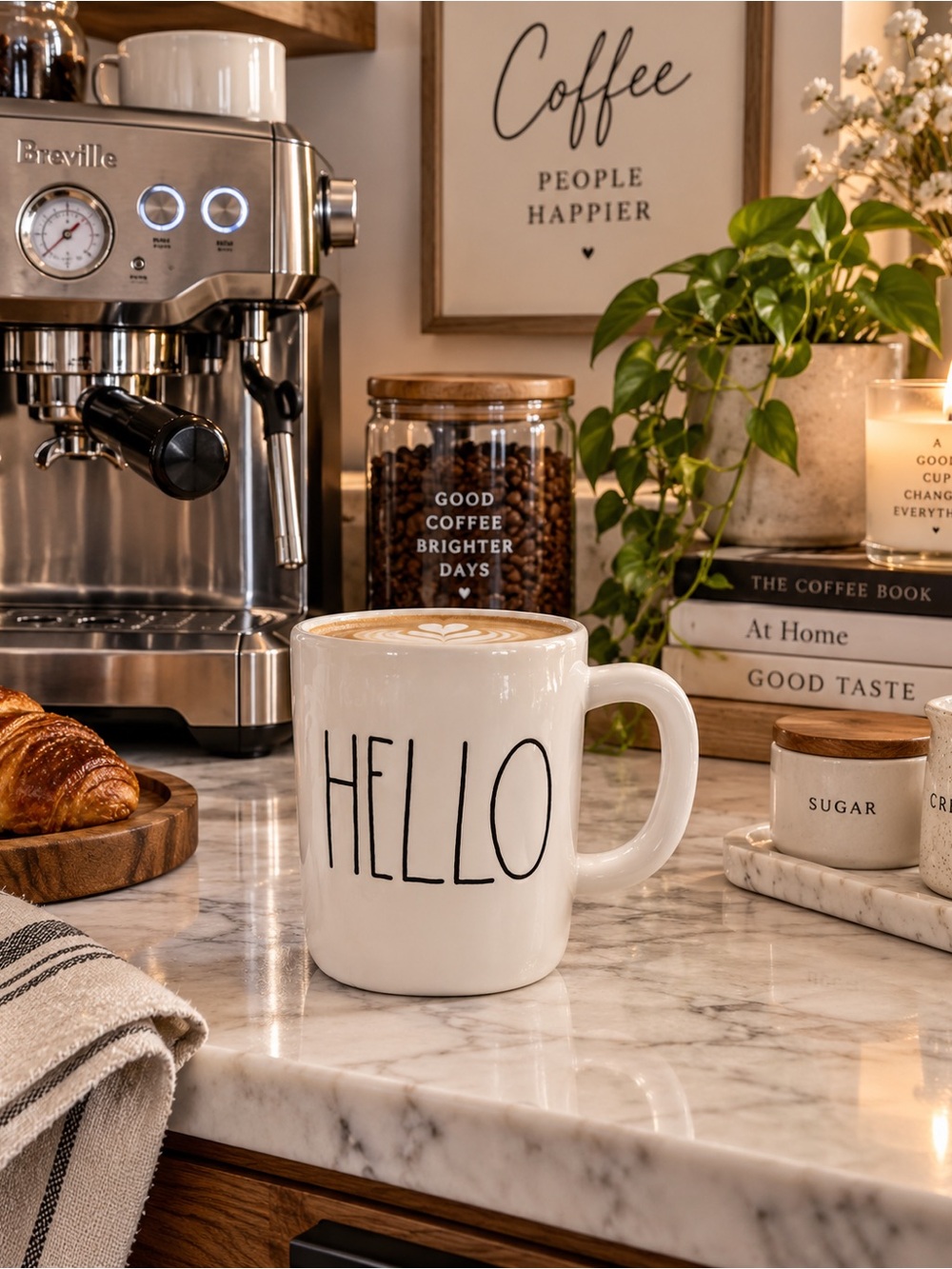 Magenta RAE DUNN HELLO Coffee Mug